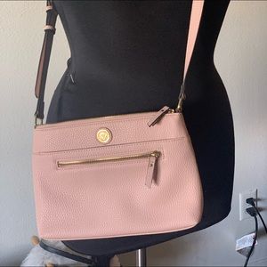 Anne Klein blush colored handbag.